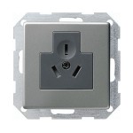 Gira E22 Сталь Розетка "Китайский стандарт" 10А 250 В (G42020)