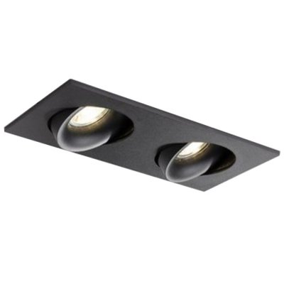Встраиваемый двойной спот TIMA c поворотом Черный Loft Concept 42.128