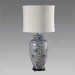 Настольная лампа Синий орнамент Loft Concept 43.010.CR.BL.T1B