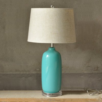 Настольная лампа Бирюзовое стекло Loft Concept 43.011