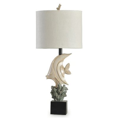 Настольная лампа Рыбка с кораллом Loft Concept 43.025.CR.BL.T1B