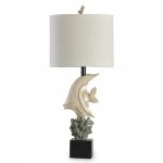 Настольная лампа Рыбка с кораллом Loft Concept 43.025.CR.BL.T1B