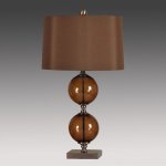Настольная лампа Brown Glass Loft Concept 43.049.CR.BL.T1B
