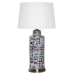 Настольная лампа Print Postage Stamps Loft Concept 43.140.СH.20.ART