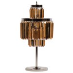 Настольная лампа 1920S Odeon Cognac Glass Table Lamp Three-Level Loft Concept 43.188