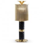Настольная лампа Donna Table Light in Brass with Black Marble Base Loft Concept 43.368