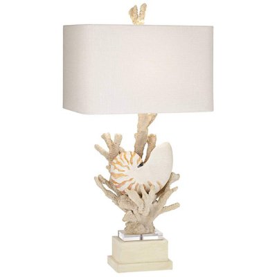 Nautilus Shell and White Coral Table Lamp Loft Concept 43.416