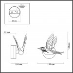 Настенный светильник Odeon light 4341/3WL COLOMBELLA