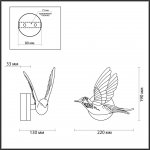 Настенный светильник Odeon light 4341/3WLA COLOMBELLA