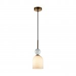 4359/1B MIDCENT ODL26 Подвесной светильник  бронзовый/белый/камень/металл IP20 E14 40W  220-240V LOLLA