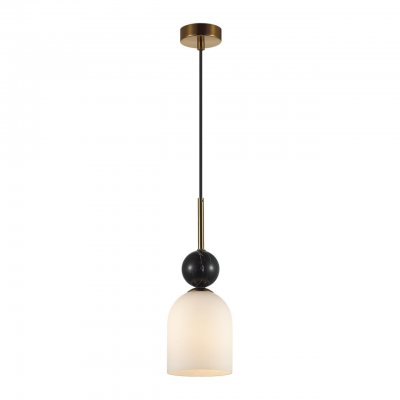 4361/1B MIDCENT ODL26 Подвесной светильник  бронзовый/белый/камень/металл IP20 E14 40W  220-240V LOLLA