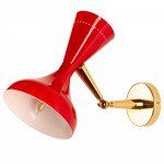 Бра Pair of Italian Bright Red Cones Wall Sconces Loft Concept 44.566