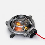 Настенная лампа Steampunk Cage Glass Edison Wall Lamp Round Loft Concept 44.008.AL.AL.T1B