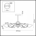 Люстра потолочная Lumion 4404/5C MORGANA