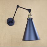 Бра Gloce Cone Shade Loft Industrial Metal Tall Black Loft Concept 44.075