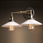 Бра Loft Cone 20th c.Factory filament Pendant Double White Loft Concept 44.118