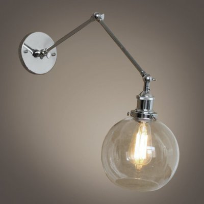 Бра Round Iron Joints Chrome Loft Concept 44.121