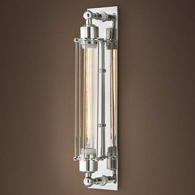 Бра RH Loft Industrial Edison EDISON Cage Polished Nickel Loft Concept 44.285