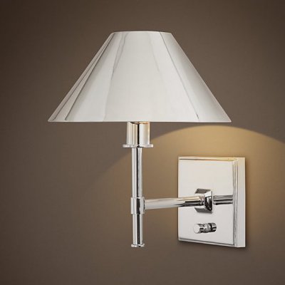 Бра RH Petite Candlestick SCONCE Polished Nickel Loft Concept 44.286