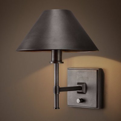 Бра RH Petite Candlestick SCONCE Aged steel Loft Concept 44.287