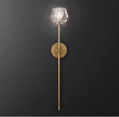 Бра RH Boule de Cristal Long Sconce Brass Loft Concept 44.305