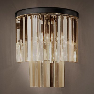 Бра 1920S Odeon Smok and Amber crystal Loft Concept 44.415