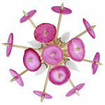 Бра Emporium Pink Agate Burst Sconce Brass Loft Concept 44.485