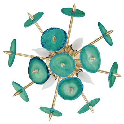 Бра Emporium Green Agate Burst Sconce Brass Loft Concept 44.486
