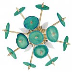 Бра Emporium Green Agate Burst Sconce Brass Loft Concept 44.486