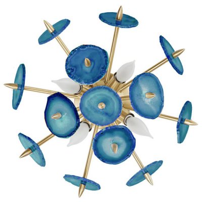 Бра Emporium Blue Agate Burst Sconce Brass Loft Concept 44.514