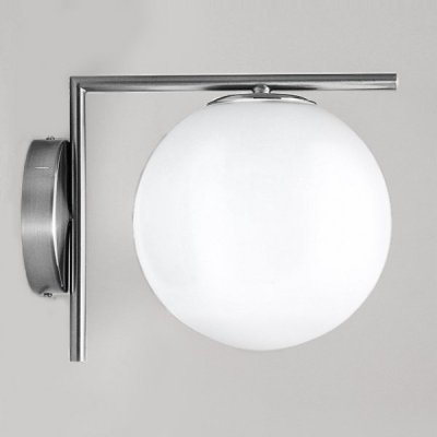 Бра IC Lighting Flos white ball IC C/W Chrome Loft Concept 44.534