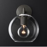 Бра RH Utilitaire Globe Shade Single Sconce Black Loft Concept 44.537
