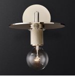 Бра RH Utilitaire Knurled Disk Shade Sconce Silver Loft Concept 44.550
