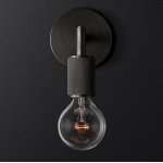 Бра RH Utilitaire Single Sconce Black Loft Concept 44.552