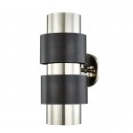 Бра Hudson Valley 9420-PNOB Cyrus 2 Light Wall Sconce In Polished Nickel/Old Bronze Combo Loft Concept 44.656