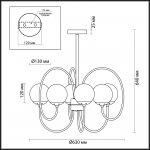 Люстра потолочная Lumion 4482/6C SCARLETT