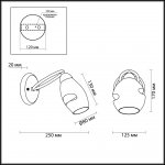 Светильник настенный бра Lumion 4483/1W ORLA