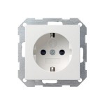 Gira S-55 Бел Розетка с/з с защитными шторками (G45327)