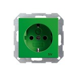 Gira S-55 Зеленый глянцевый Розетка с/з для SV (обеспечение безопасности) (G45502)