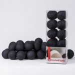 Гирлянда хлопковые фонарики Сotton Ball Ice Black Loft Concept 46.020