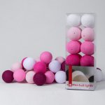 Гирлянда хлопковые фонарики Сotton Ball Pink Loft Concept 46.042-2