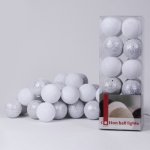 Гирлянда хлопковые фонарики Сotton Ball White-Silver Loft Concept 46.052-2