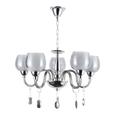 Люстра классическая с хрусталем Экономсвет 46067/5CR SM+WT