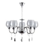 Люстра классическая с хрусталем Экономсвет 46067/5CR SM+WT
