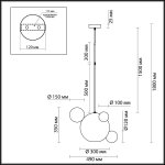 Подвесной светильник Odeon light 4640/12LA BUBBLES