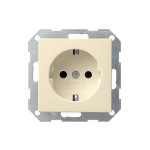 Gira S-55 Крем глянц Розетка с/з без захватов (G46601)