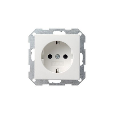 Gira S-55 Бел Розетка с/з без захватов (G46627)