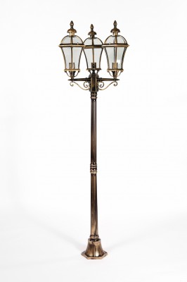 Светильник столб уличный 3 фонаря Oasis Light 95208LB Gb