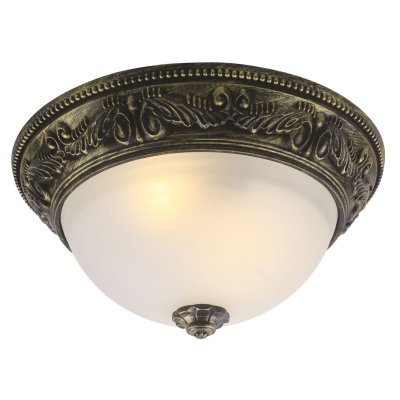 Потолочный светильник Flush Mount Ceiling Light bronze milky glass Loft Concept 48.025