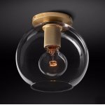 Потолочный светильник RH Utilitaire Globe Shade Flushmount Brass Loft Concept 48.066